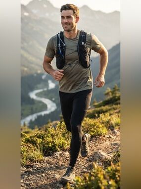 Patagonia Endless Run Tights Black Men’s Small Running Hiking Biking Base Layer